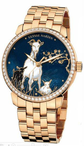 Fake Ulysse Nardin 8156-111B-8 / CHEVRE Classico Enamel Classico Champleve watches for sale